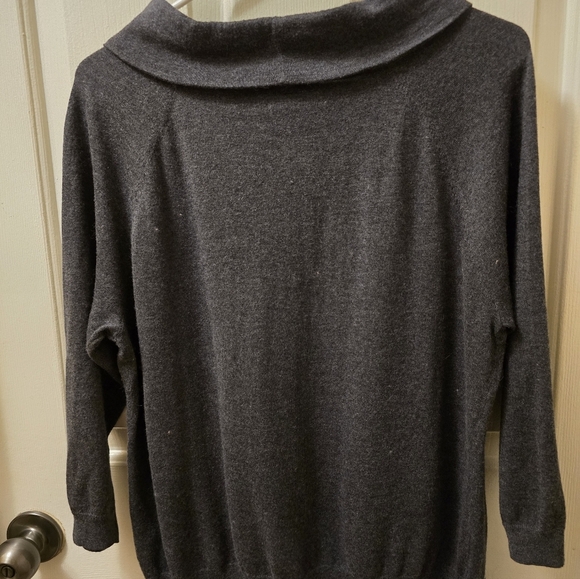 Talbots Charcoal Cowl Neck Sweater XL - Picture 3 of 3